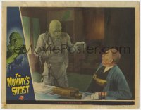 1f265 MUMMY'S GHOST LC 1944 Reicher stares at paralyzed monster Lon Chaney clutching his chest!