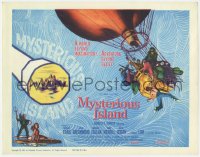 1f267 MYSTERIOUS ISLAND TC 1961 Ray Harryhausen, Jules Verne sci-fi, cool hot-air balloon art!