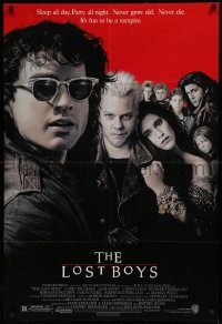 1f129 LOST BOYS 1sh 1987 teen vampire Kiefer Sutherland, Jason Patric, directed by Joel Schumacher!