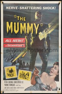 1f135 MUMMY 1sh 1959 Hammer horror, Wiggins art of Christopher Lee as the bandaged monster!