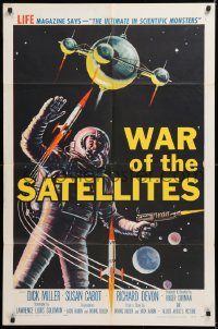 1f174 WAR OF THE SATELLITES 1sh 1958 the ultimate in scientific monsters, cool astronaut art!
