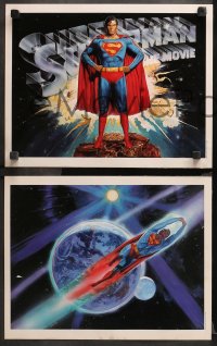 1f028 SUPERMAN art portfolio 1978 12 original illustrations by Jim Dietz, but without the holder!