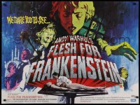 1g068 ANDY WARHOL'S FRANKENSTEIN British quad 1975 Flesh for Frankenstein, best art by Putzu!