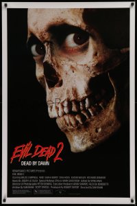 1g145 EVIL DEAD 2 1sh 1987 Sam Raimi, Bruce Campbell is Ash, Dead By Dawn, creepy skull with eyes!