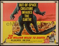 1g103 20 MILLION MILES TO EARTH style A 1/2sh 1957 out-of-space creature invades the Earth, monster art!