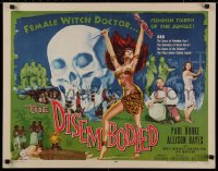 1g114 DISEMBODIED 1/2sh 1957 artwork of super sexy female voodoo witch doctor Allison Hayes!