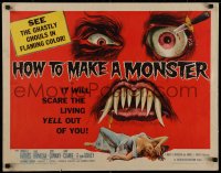 1g121 HOW TO MAKE A MONSTER 1/2sh 1958 ghastly ghouls, it will scare the living yell out of you!