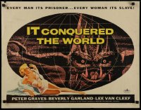 1g125 IT CONQUERED THE WORLD 1/2sh 1956 Roger Corman, AIP, Kallis art of wacky monster & sexy girl!