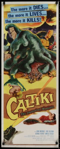 1g088 CALTIKI THE IMMORTAL MONSTER insert 1960 Caltiki - il monstro immortale, cool art of creature!