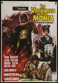 1g011 MUMMY'S REVENGE Spanish R1975 La venganza de la momia, different Hermida horror art!