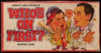 1h332 ABBOTT & COSTELLO board game 1978 Bud & Lou's Memory Game - Who's On First!