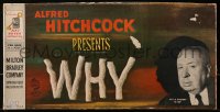 1h336 ALFRED HITCHCOCK board game 1958 Why, mystery game, green cover art featuring the director!