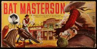 1h343 BAT MASTERSON board game 1958 great art of Gene Barry in the title role as Bat Masterson!