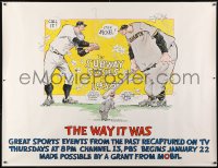 1h032 WAY IT WAS tv poster 1976 great art of two baseball players by Mullin, Mobil!