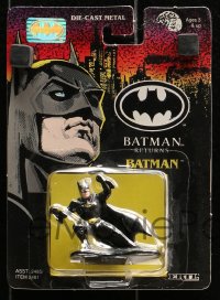 1h255 BATMAN RETURNS die cast metal figure set 1992 Keaton, Danny DeVito in die-cast metal!