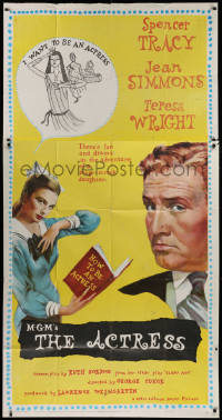 1j233 ACTRESS 3sh 1953 art of Spencer Tracy & pretty stage-struck daughter Jean Simmons!