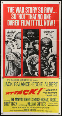 1j240 ATTACK 3sh R1960s Robert Aldrich, World War II soldiers Jack Palance & Eddie Albert!