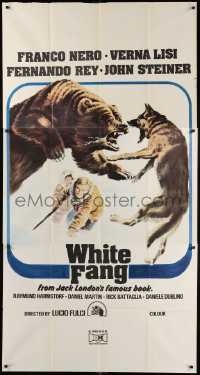 1j043 WHITE FANG South African 3sh 1972 Lucio Fulci, Jack London, art of bear & dog fighting!