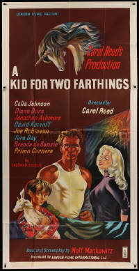 1j062 KID FOR TWO FARTHINGS English 3sh 1955 art of sexy Diana Dors, directed by Carol Reed!