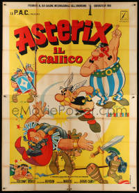 1j518 ASTERIX THE GAUL Italian 2p 1968 great images from Ray Goossens' French cartoon, rare!