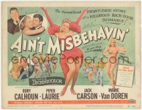 1k008 AIN'T MISBEHAVIN' TC 1955 sexy artwork of Piper Laurie & Mamie Van Doren!