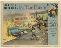 1k238 BIRDS LC #8 1963 Alfred Hitchcock classic, cars on fire caused by bird attack, people panic!