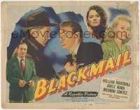 1k023 BLACKMAIL TC 1947 William Marshall, Adele Mara, Ricardo Cortez, cool film noir montage!