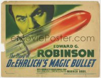 1k058 DR. EHRLICH'S MAGIC BULLET TC R1940s Edward G. Robinson, cool art, ultra rare!