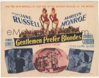 1k068 GENTLEMEN PREFER BLONDES TC 1953 art + photos of super sexy Marilyn Monroe & Jane Russell!