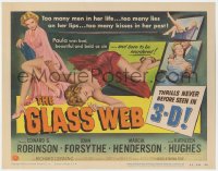 1k071 GLASS WEB 3D TC 1953 too many men in her life, too many lies on her lips, she was bad!