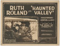 1k077 HAUNTED VALLEY chapter 6 TC 1923 Ruth Roland silent western, The Brink of Eternity!