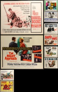 1m028 LOT OF 12 UNFOLDED HALF-SHEETS 1950s-1970s great images from a variety of different movies!