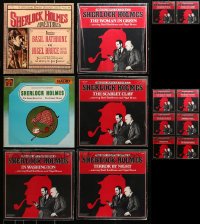 1m067 LOT OF 14 33 1/3 RPM SHERLOCK HOLMES RADIO SHOW RECORDS 1970s-1980s from original broadcasts!