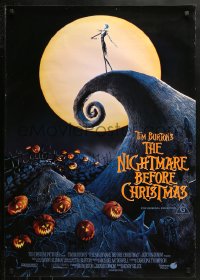 1p053 NIGHTMARE BEFORE CHRISTMAS Aust 1sh 1994 Tim Burton, Disney, great Halloween horror image!