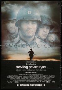 1p049 SAVING PRIVATE RYAN advance DS Aust 1sh 1998 Spielberg, Tom Hanks, Tom Sizemore, Matt Damon!