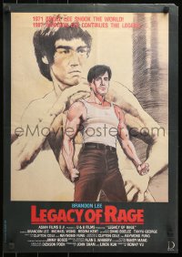 1p012 LEGACY OF RAGE export Indian 1986 Diaz art of Bruce Lee's son Brandon in his first role!