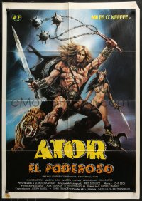 1p235 ATOR Spanish 1982 Ator l'invincibile, Joe D'Amato, cool fantasy art by Enzo Sciotti!