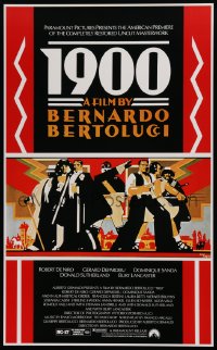 1r435 1900 1sh R1991 directed by Bernardo Bertolucci, Robert De Niro, cool Doug Johnson art!