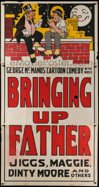 1r005 BRINGING UP FATHER stage play 3sh 1920s George McManus' cartoon comedy, cool art!