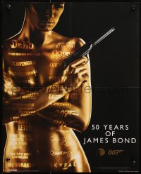 1r238 50 YEARS OF JAMES BOND 16x20 English commercial poster 2011 painted woman and titles!