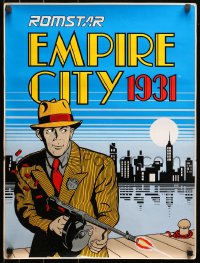 1r006 EMPIRE CITY 1931 arcade cabinet sticker 1986 Romstar game with gangster crime art!