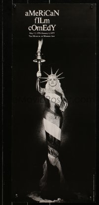 1r074 AMERICAN FILM COMEDY 12x29 museum/art exhibition 1976 Mae West as the Statue of Liberty!