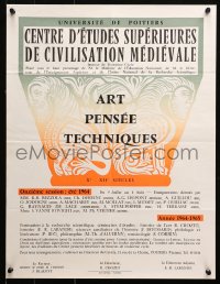 1r325 ART PENSEE TECHNIQUES 17x22 French special poster 1964 different artwork by B. Yeea!