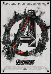 1r040 AVENGERS: AGE OF ULTRON IMAX mini poster 2015 Marvel, cast in title over white background!