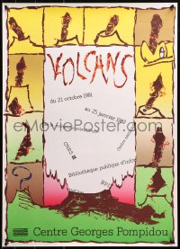 1r078 CENTRE GEORGES POMPIDOU 20x28 French museum/art exhibition 1981 Volcans, different art!