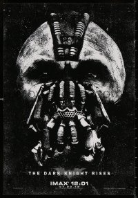 1r043 DARK KNIGHT RISES IMAX mini poster 2012 the legend ends, cool close-up art of Hardy as Bane!