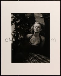 1s015 BETTE DAVIS matted 10.5x13.5 REPRO 1980s portrait of the sexy Warner Bros. leading lady!