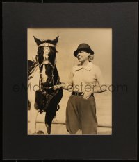 1s016 MARION DAVIES matted 10x12.75 still 1930s leading her horse by Clarence S. Bull!
