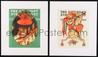 1s073 J.C. LEYENDECKER set of 8 12x14 art prints 2000s Saturday Evening Post magazine covers!