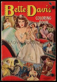 1s054 BETTE DAVIS softcover book 1942 coloring book with pictures from her screen plays!